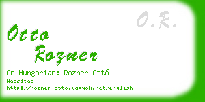 otto rozner business card