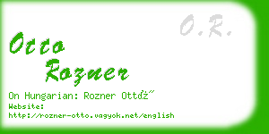 otto rozner business card